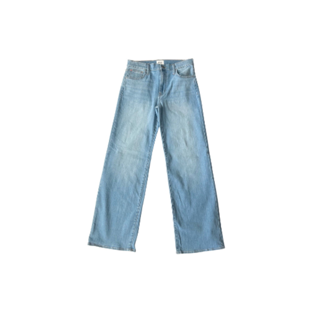 Hudson Rosalie Jeans Wide-Leg High-Rise Stretch Women’s 27 Light Wash Blue Denim